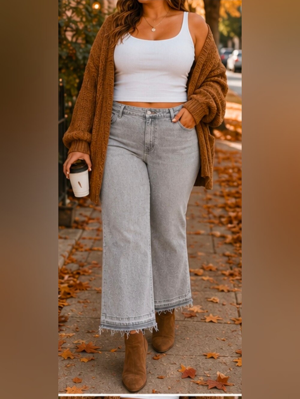 Lane Bryant Size 20 Gray Mid-Rise Girlfriend Flare Jeans Raw Hem NWT
